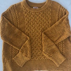 mossimo mustard yellow cropped sweater!